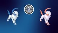 Regular and shiny Absol (Image via TPC)